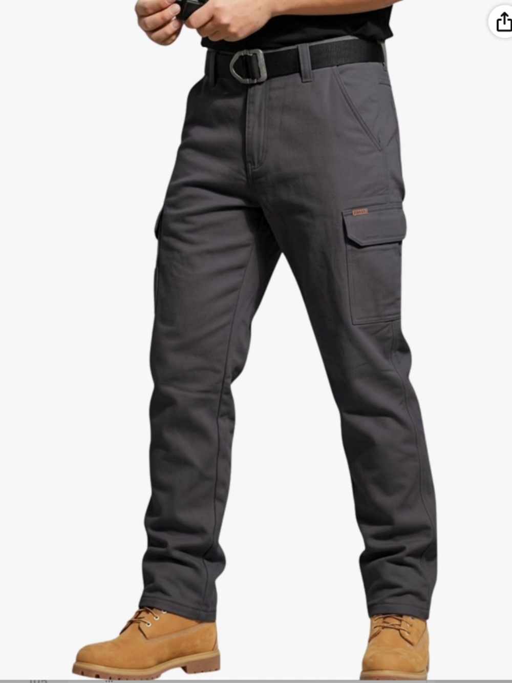 STANLEY Fleece Lined Work Pants for Men with Cargo Pockets, Winter Workwear